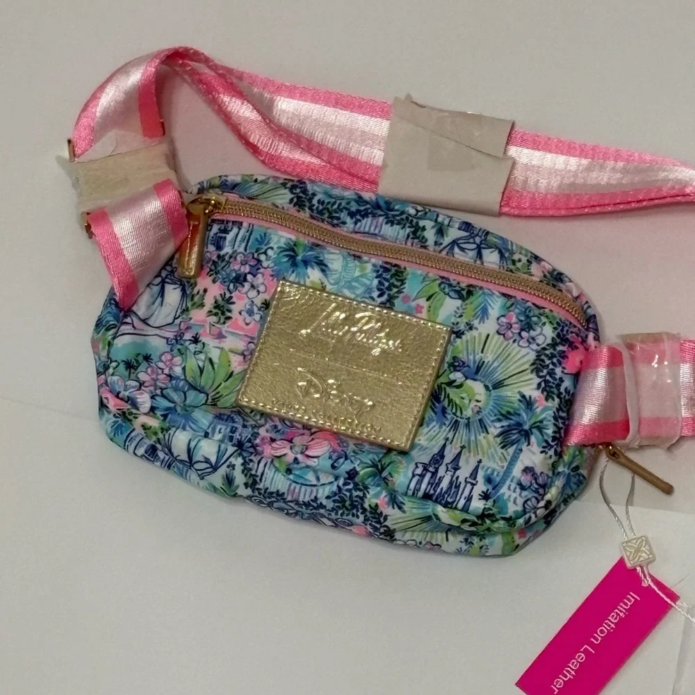 Lilly Pulitzer Floral Print Bag with Gold Accents - Picture 3 of 4